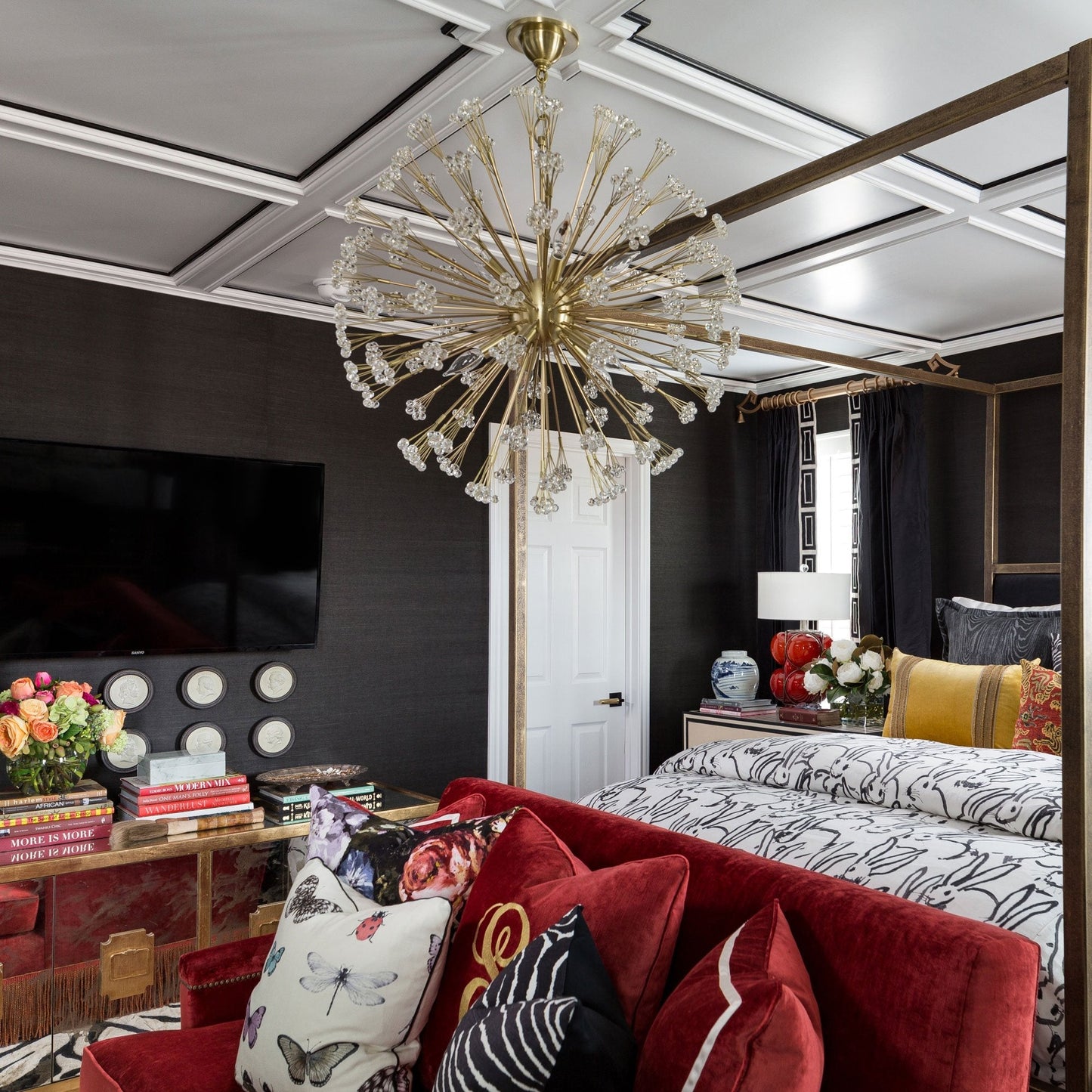 Dunkirk Chandelier in living room.