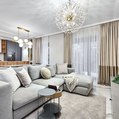 Dunkirk Chandelier in living room.