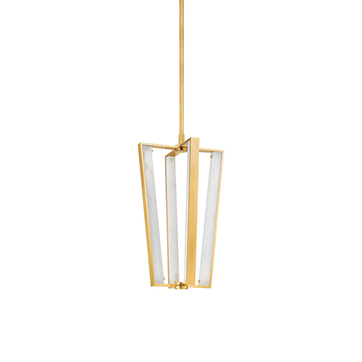 Edgemere LED Pendant Light in Aged Brass (4-Light).