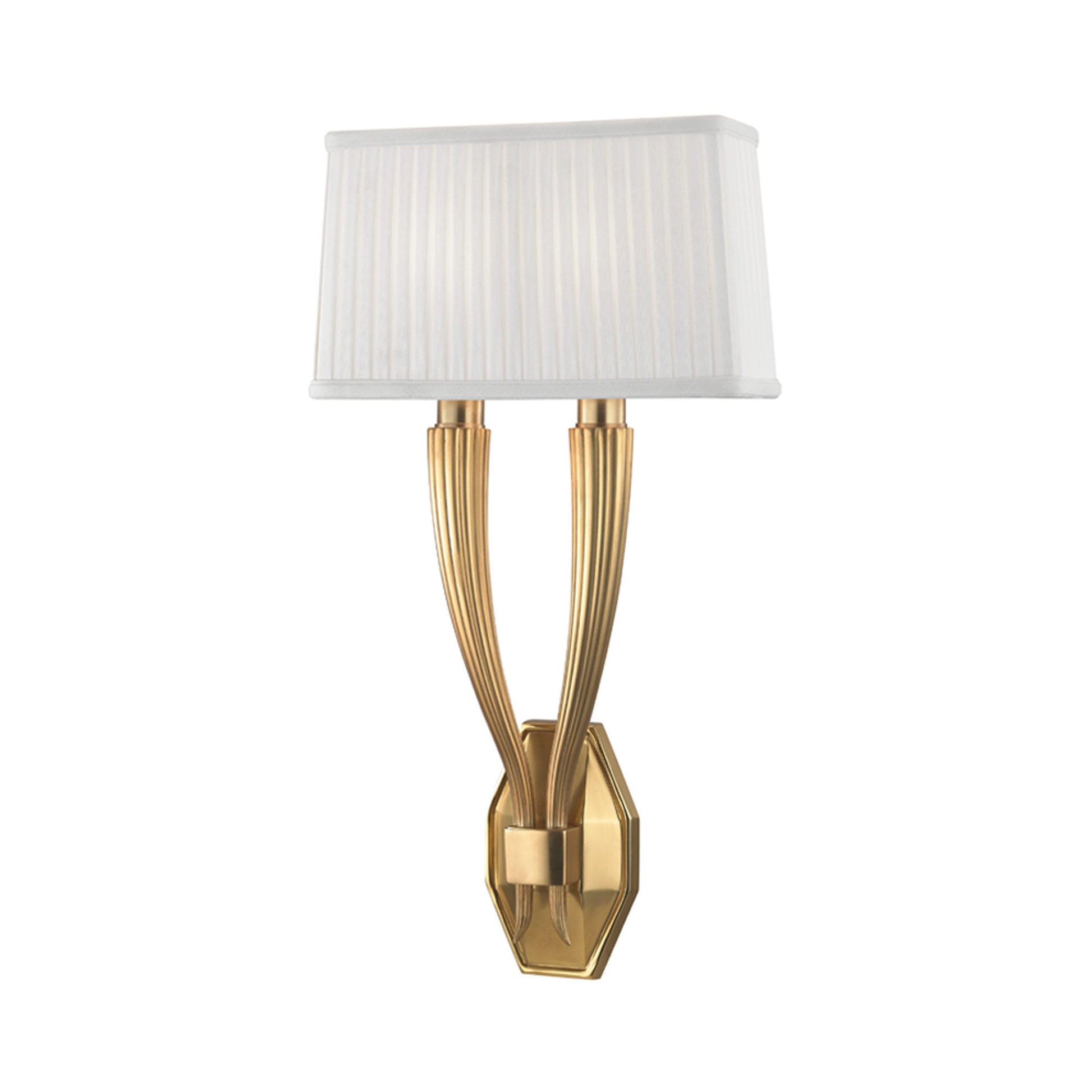 Erie Wall Light in Aged Brass (2-Light).