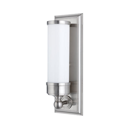 Everett Bath Vanity Light in Satin Nickel.