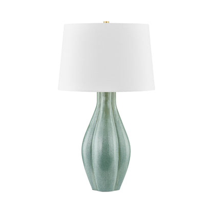 Galloway Table Lamp in Moss Ivory.
