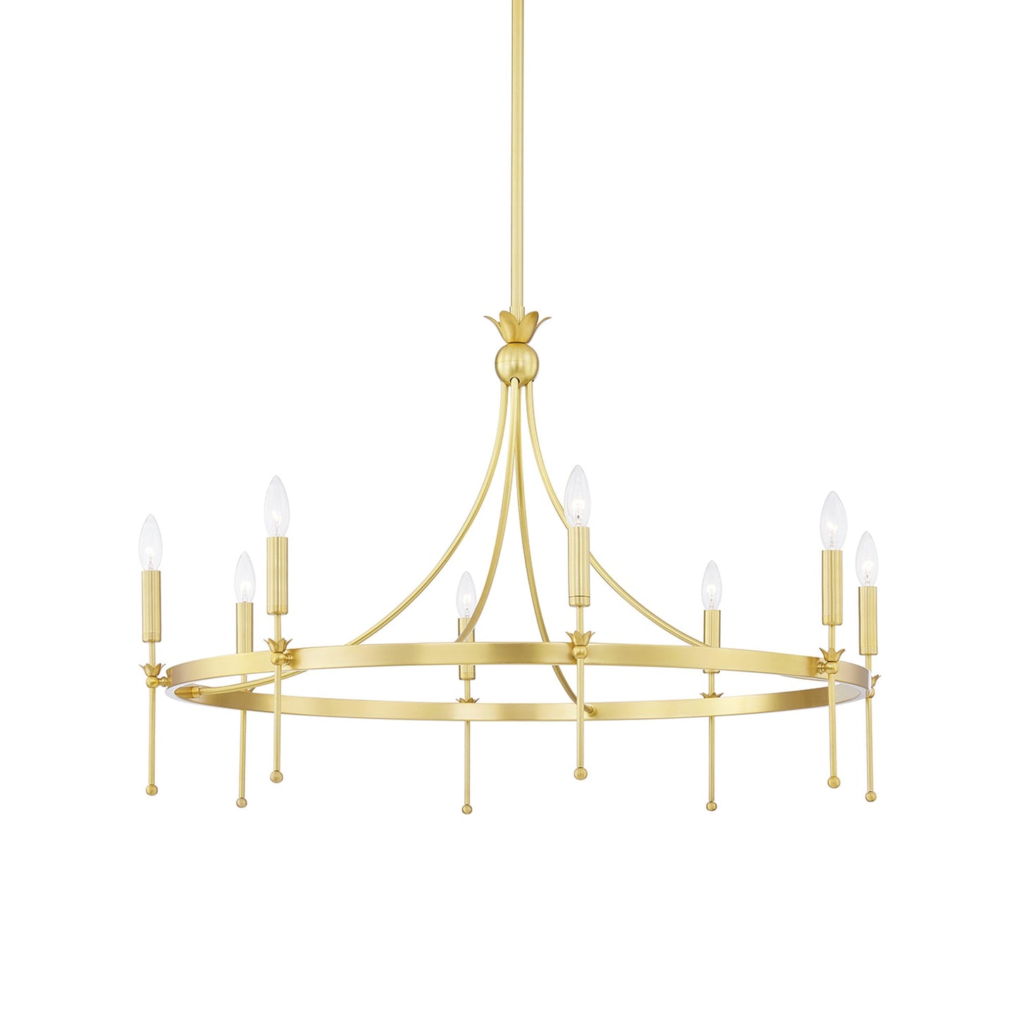 Gates Chandelier in Aged Brass (8-Light).