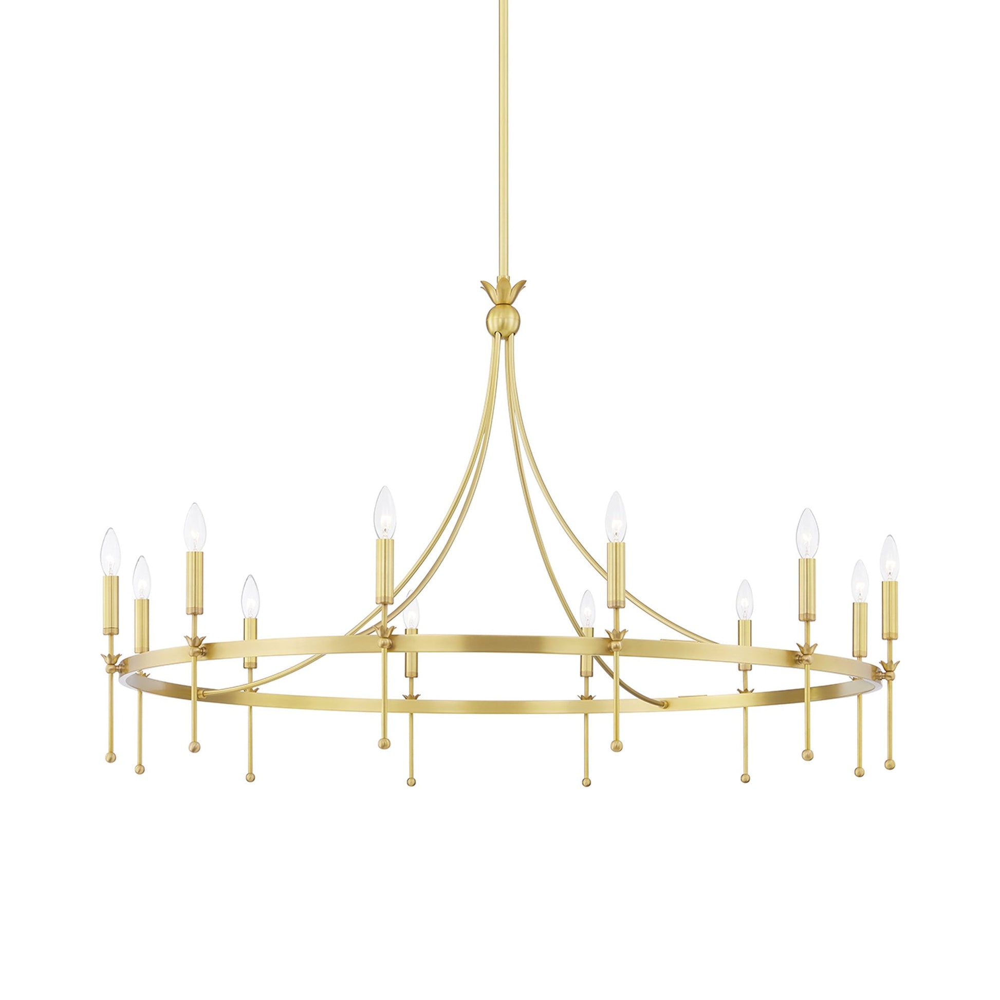 Gates Chandelier in Aged Brass (12-Light).