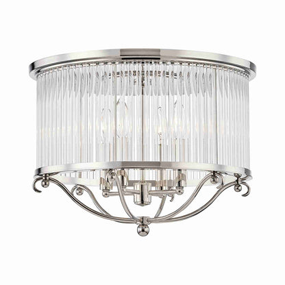Glass No.1 Semi Flush Mount Ceiling Light in Polished Nickel.