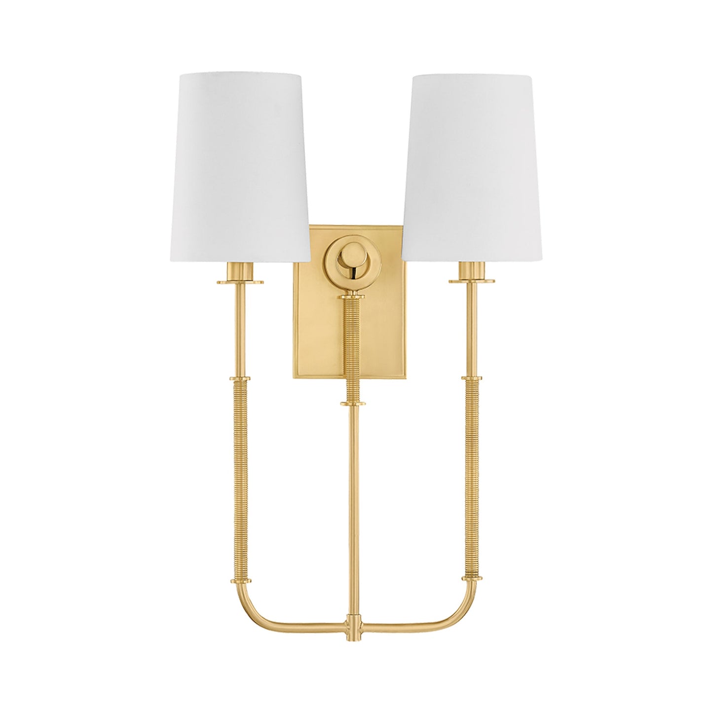 Glen Cove Wall Light in Aged Brass (2-Light).