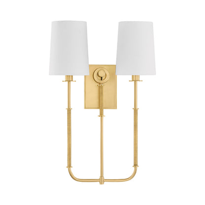 Glen Cove Wall Light in Aged Brass (2-Light).