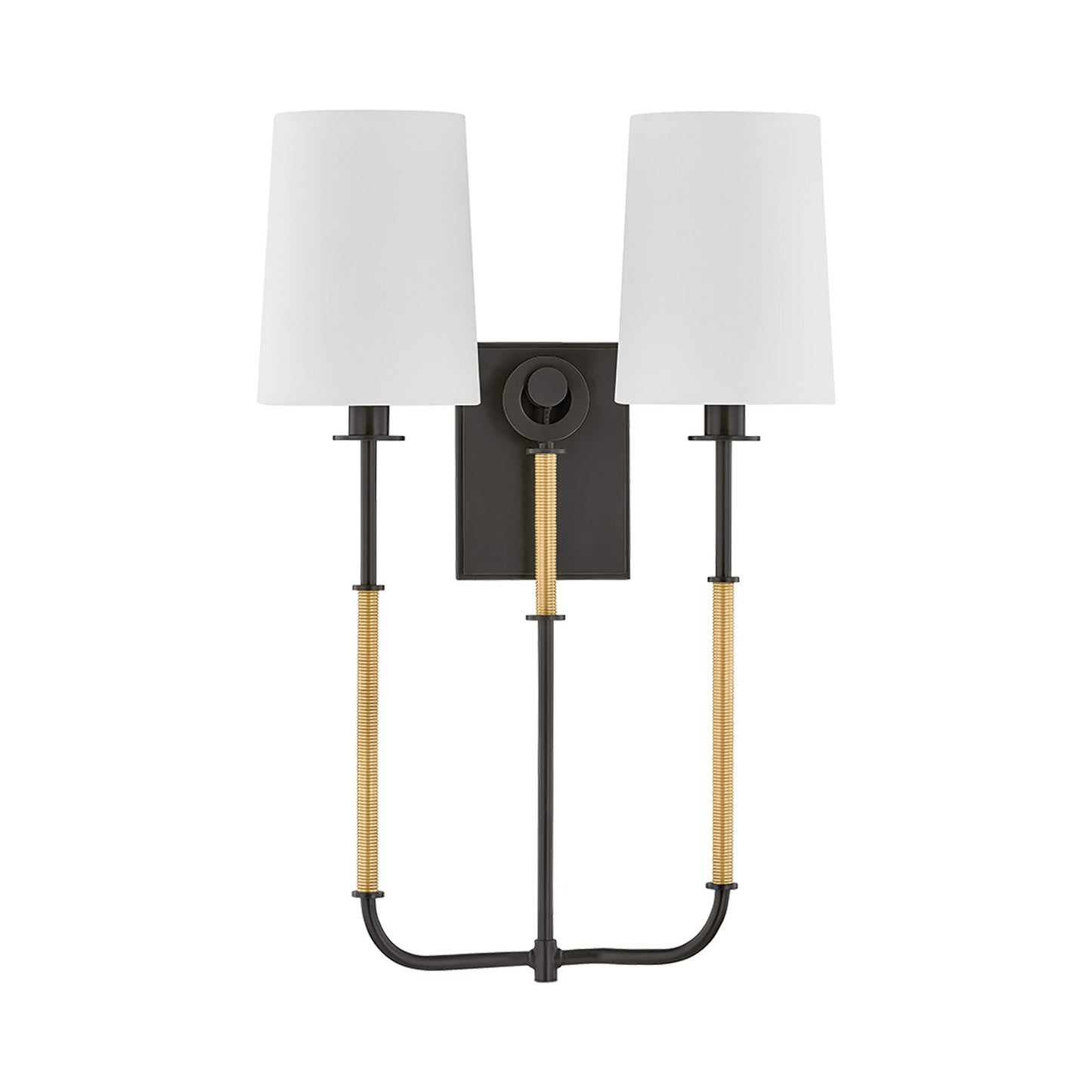 Glen Cove Wall Light in Aged Brass/Distressed Bronze (2-Light).