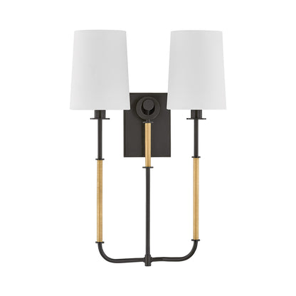 Glen Cove Wall Light in Aged Brass/Distressed Bronze (2-Light).