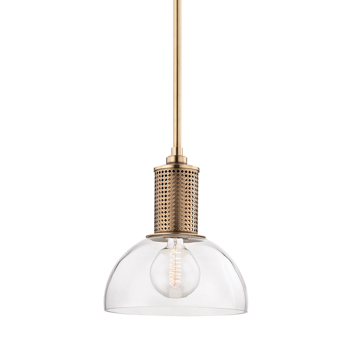 Halcyon Pendant Light in Aged Brass (Large).