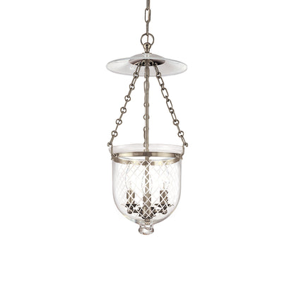 Hampton Pendant Light in Historic Nickel/Diamond-Cut (Small).