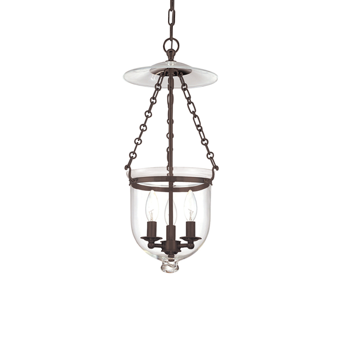 Hampton Pendant Light in Old Bronze/Clear (Small).