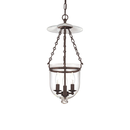 Hampton Pendant Light in Old Bronze/Clear (Small).