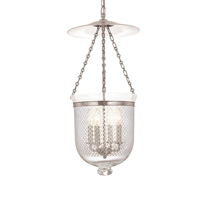 Hampton Pendant Light in Polished Nickel/Diamond-Cut (Large).