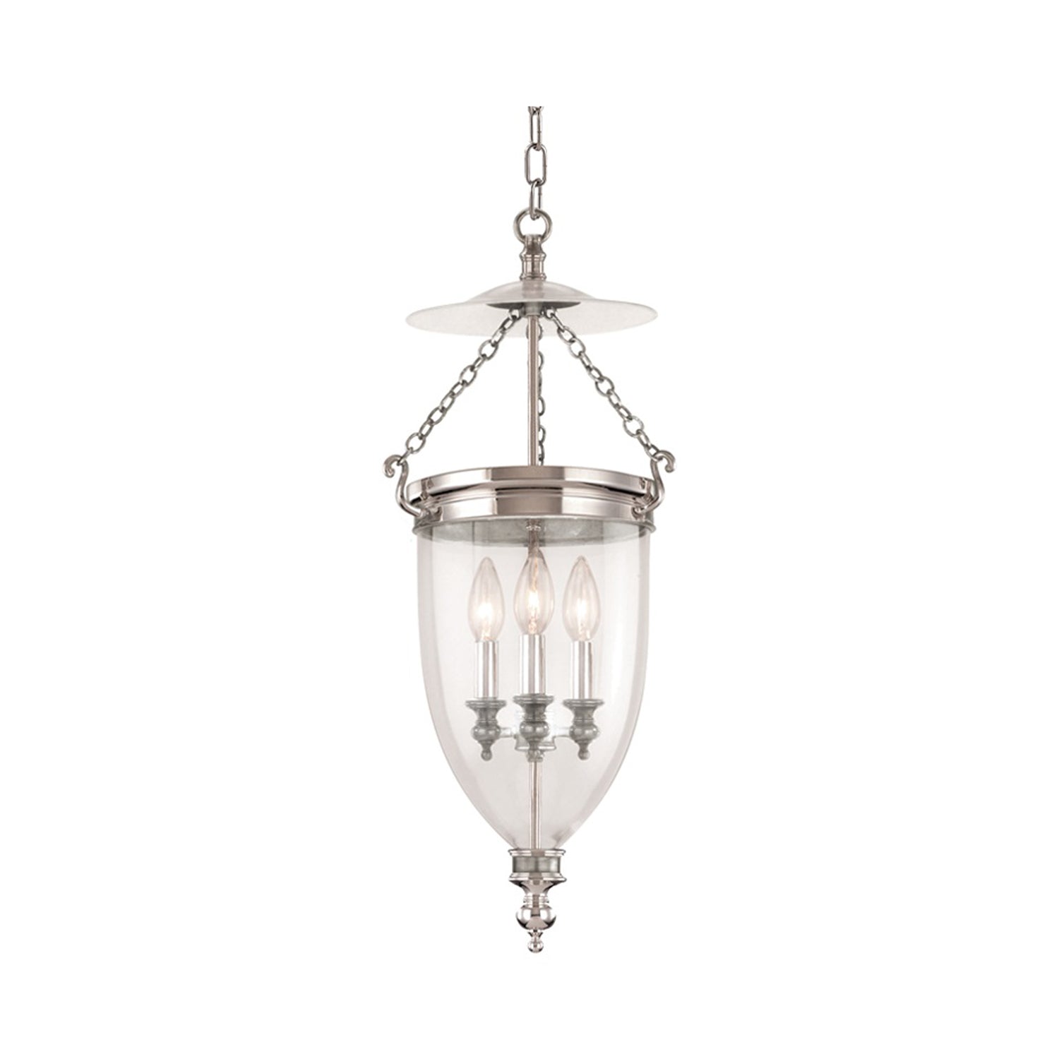 Hanover Pendant Light in Polished Nickel (3-Light).