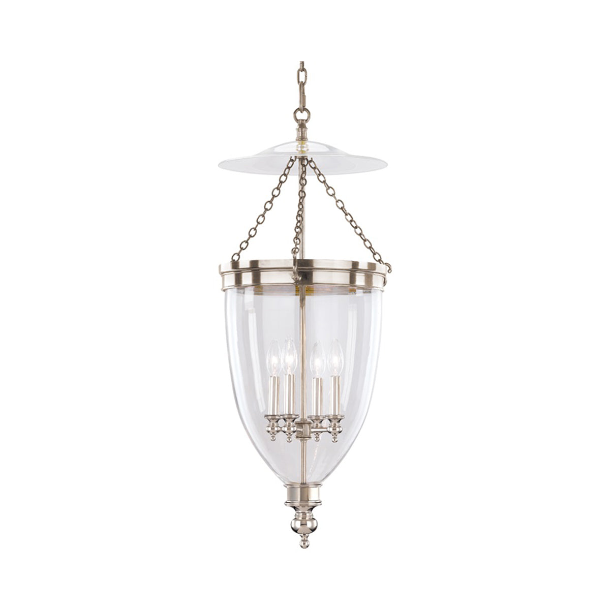 Hanover Pendant Light in Polished Nickel (4-Light).