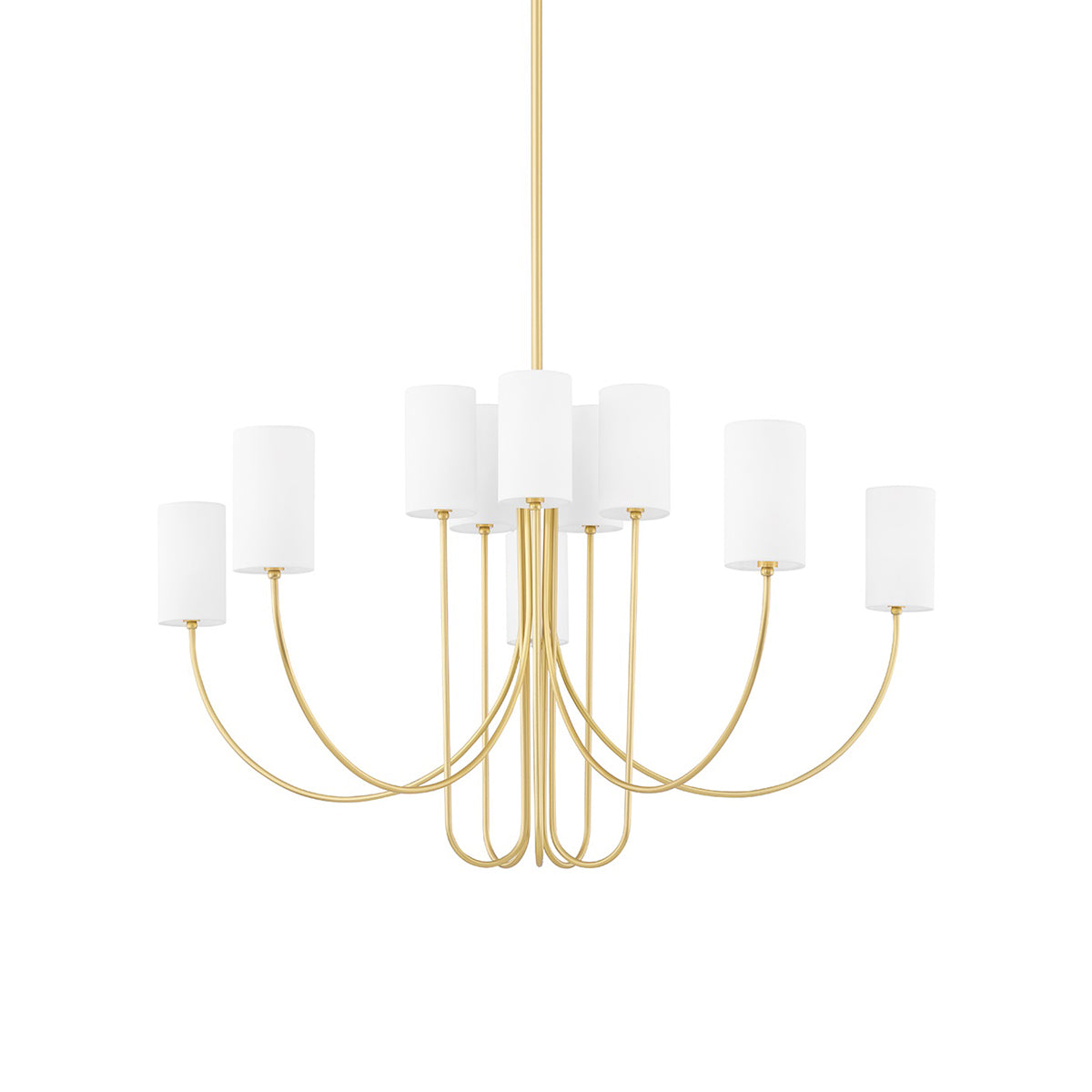 Harlem Chandelier in Aged Brass (10-Light).