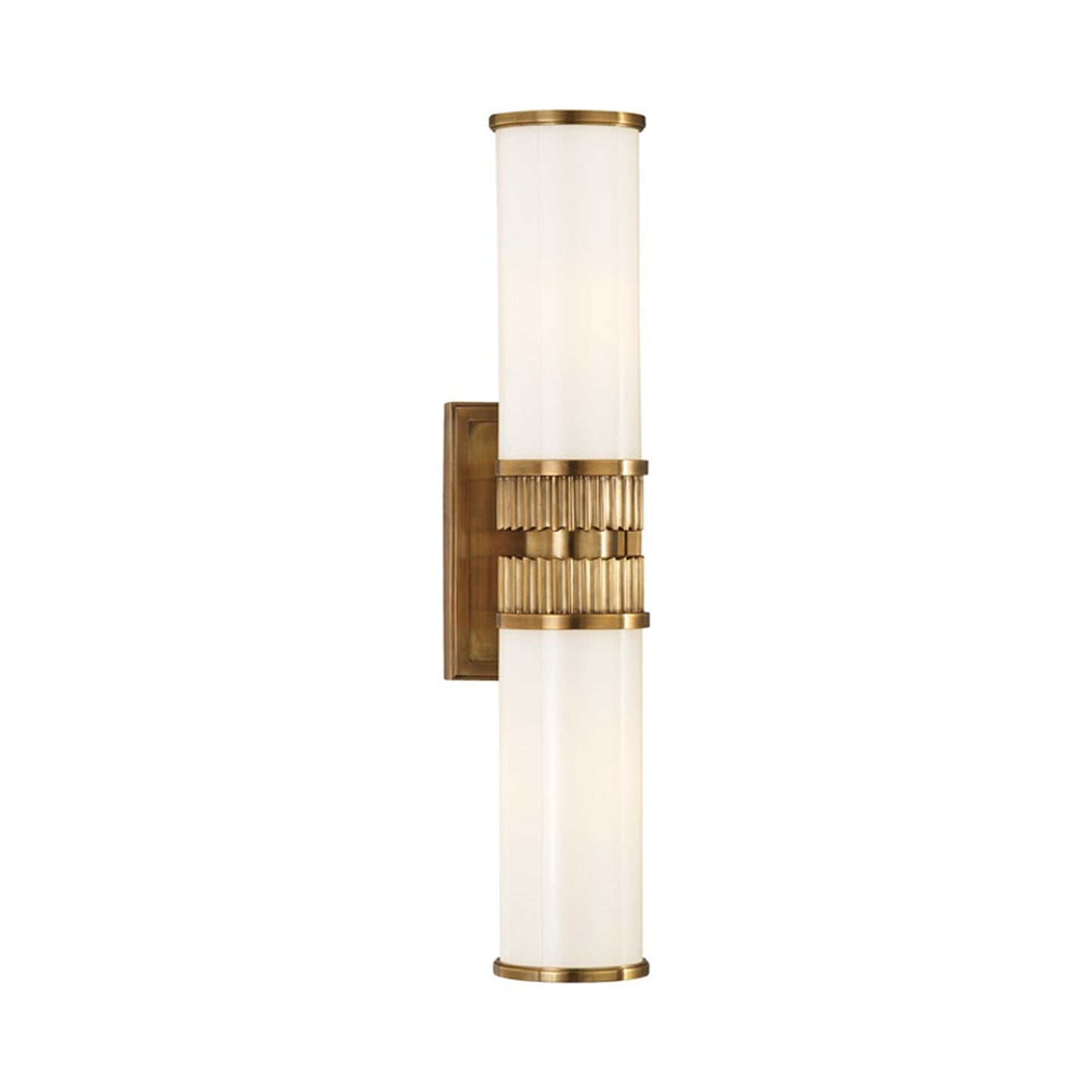 Harper Bath Vanity Light in Aged Brass (2-Light).