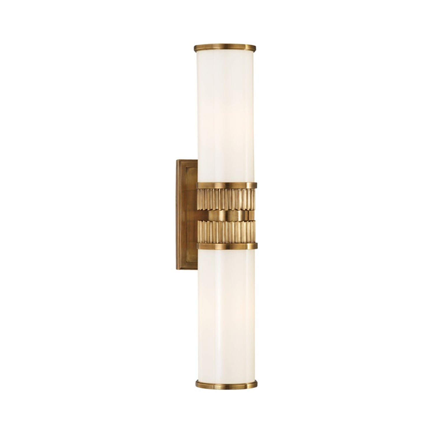 Harper Bath Vanity Light in Aged Brass (2-Light).