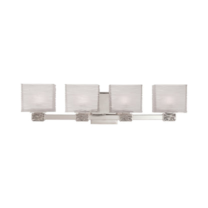 Hartsdale Bath Vanity Light in Polished Nickel (4-Light).