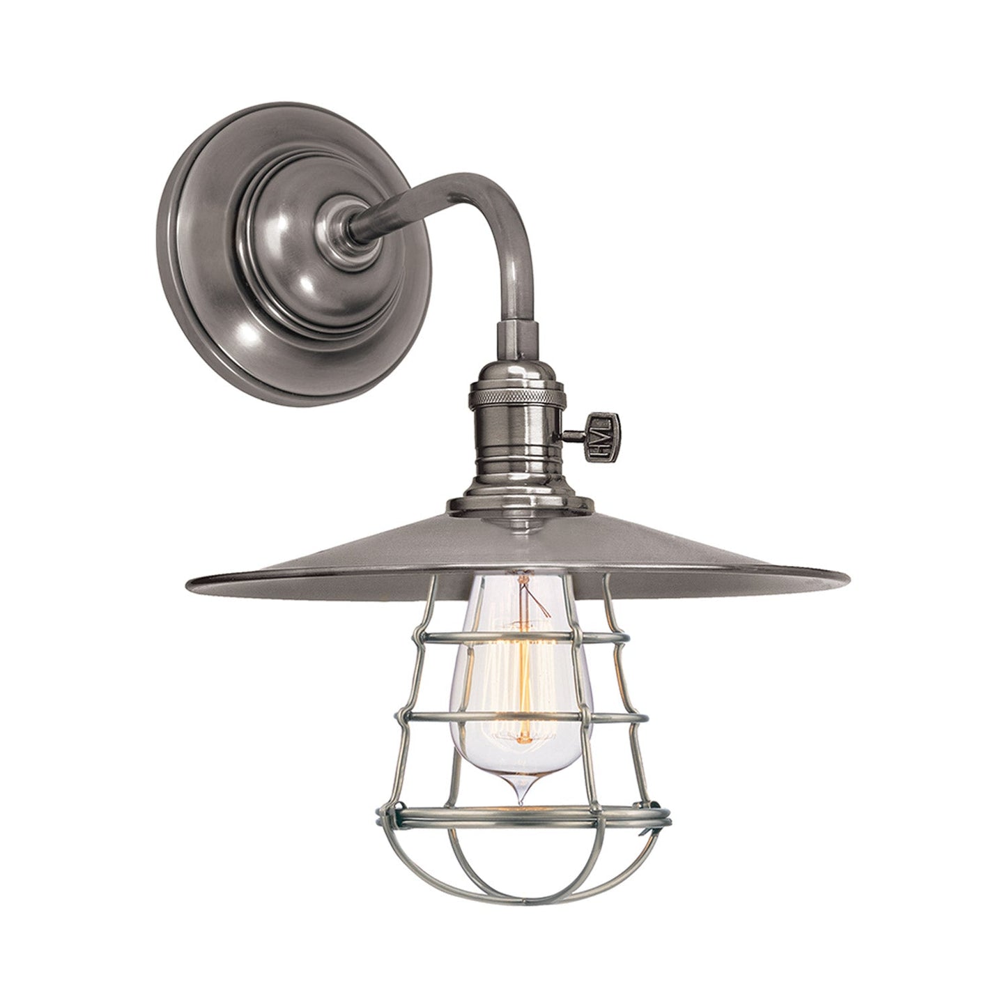 Heirloom Wall Light in Historic Nickel (MS1).