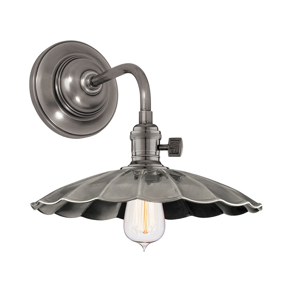 Heirloom Wall Light in Historic Nickel (MS3).