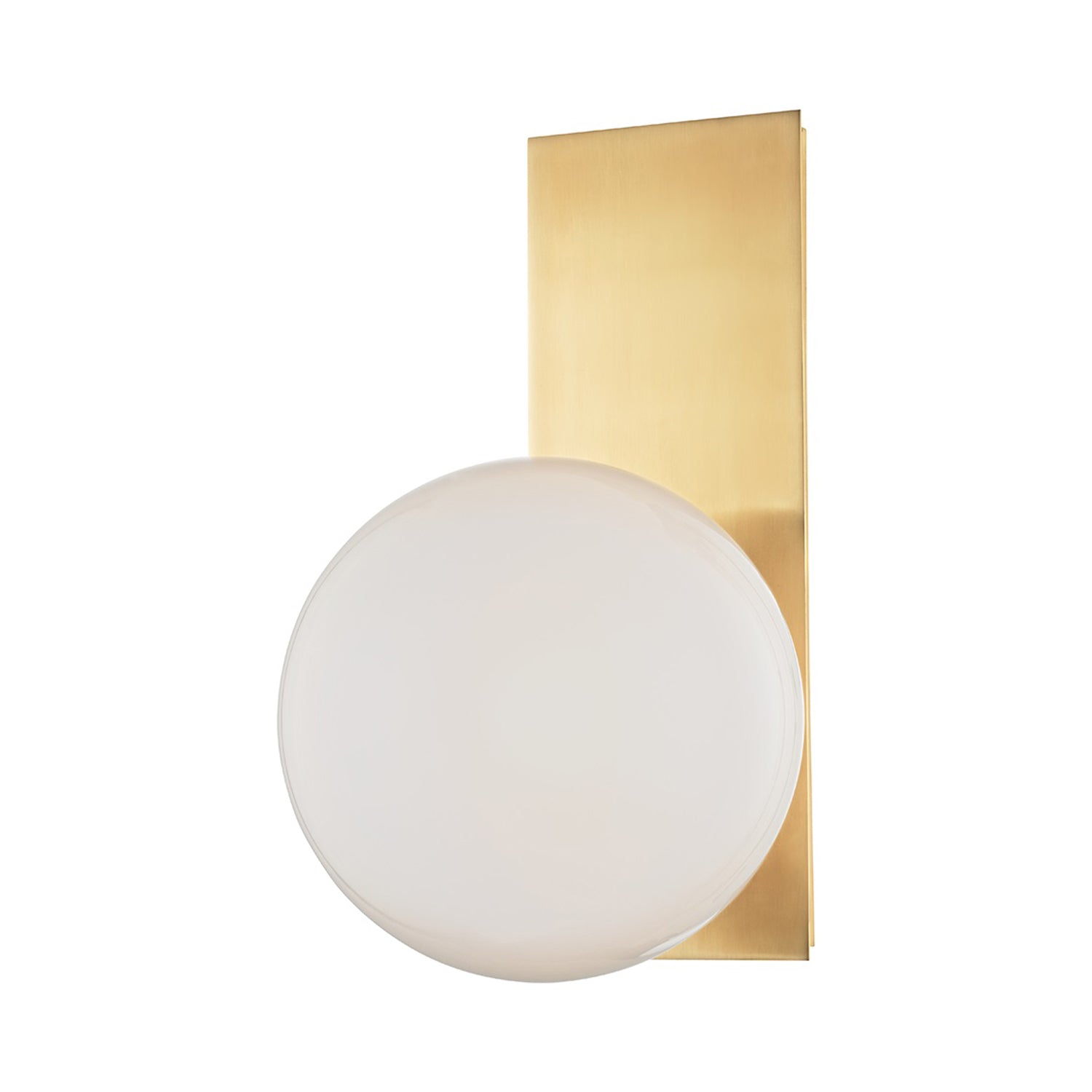 Hinsdale Wall Light in Aged Brass.