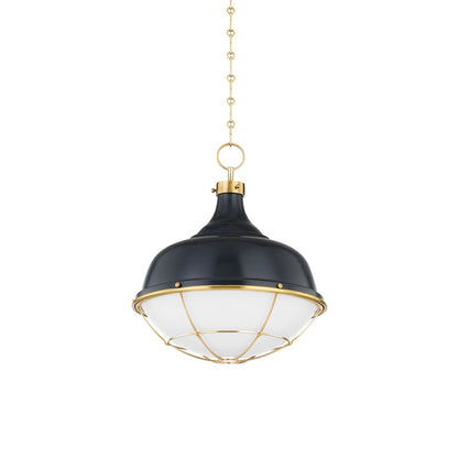 Holkham Pendant Light in Darkest Blue.