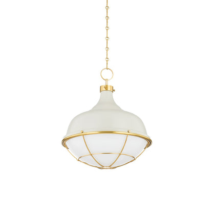 Holkham Pendant Light in Off-White.