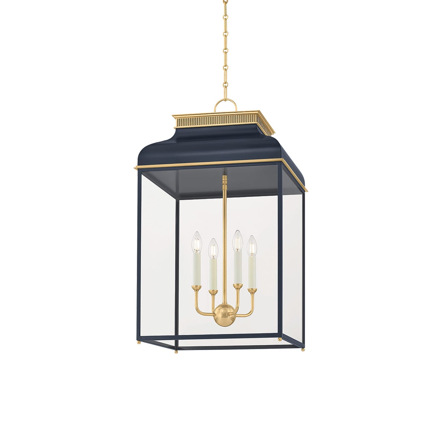 Houghton Pendant Light in Aged Brass/Distressed Bronze (19-Inch).