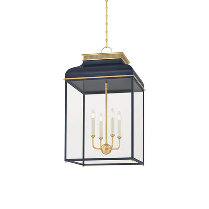 Houghton Pendant Light in Aged Brass/Distressed Bronze (19-Inch).