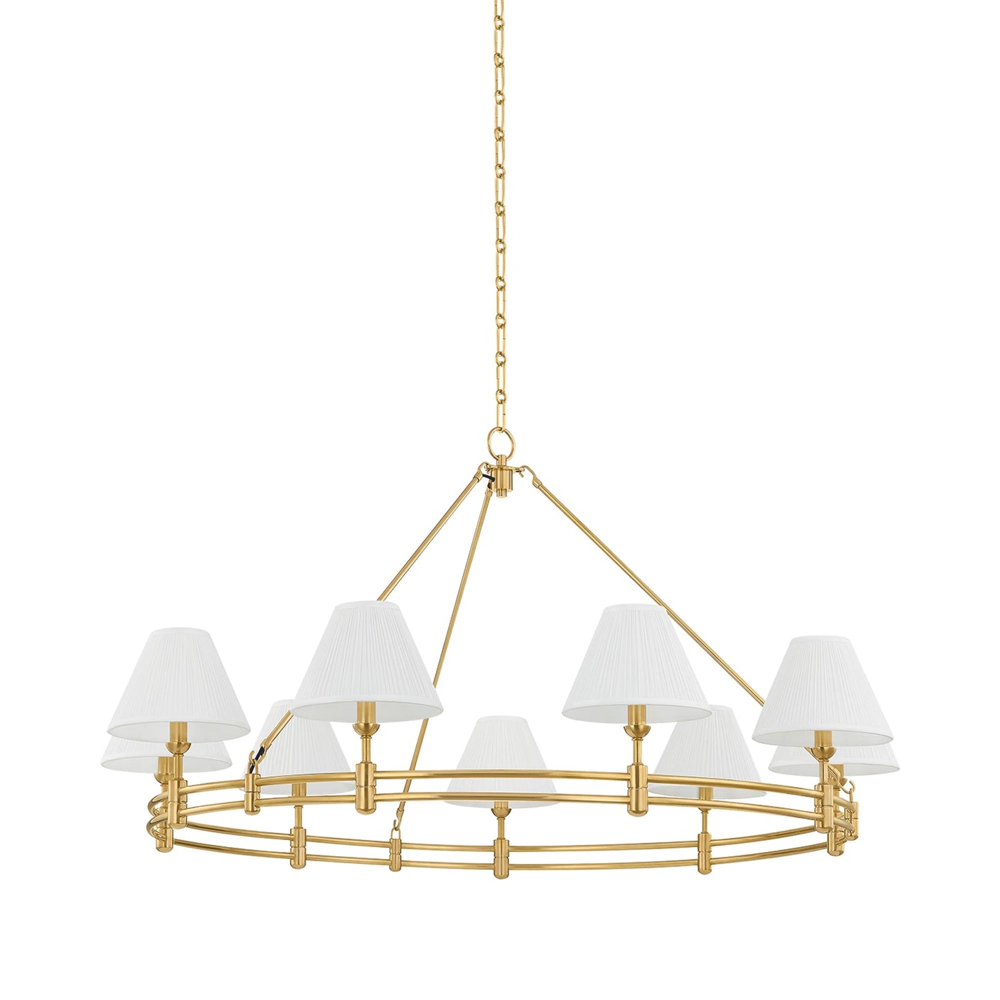 Howard Chandelier in Aged Brass (9-Light).