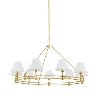 Howard Chandelier in Aged Brass (9-Light).