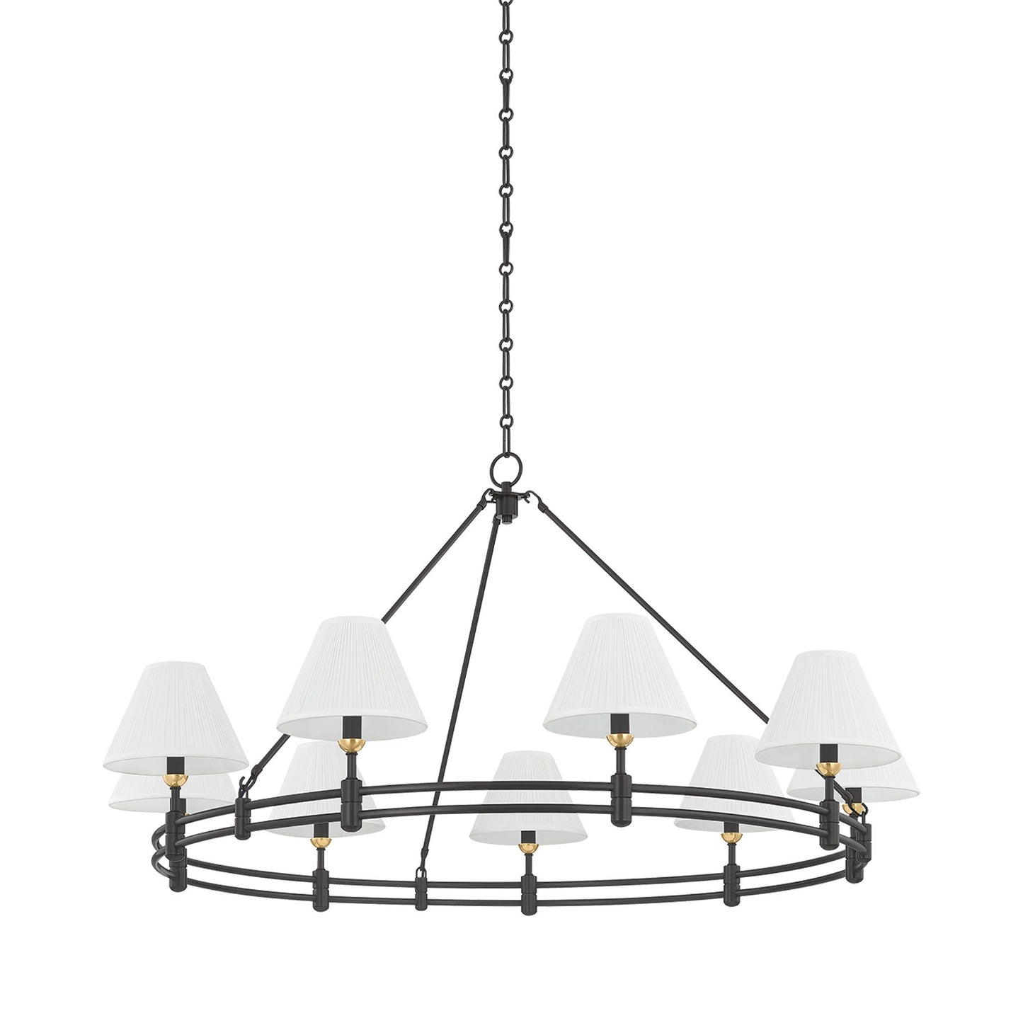 Howard Chandelier in Aged Brass/Distressed Bronze (9-Light).