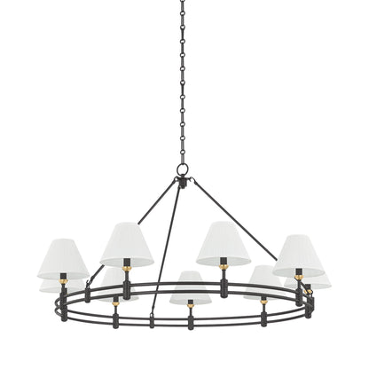 Howard Chandelier in Aged Brass/Distressed Bronze (9-Light).