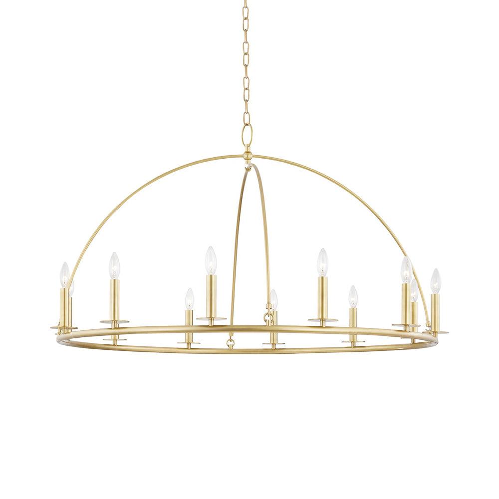 Howell Chandelier in Aged Brass (12-Light).