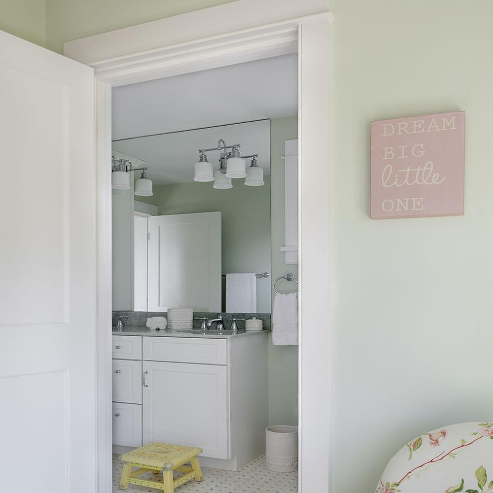 Keswick Vanity Light in bathroom.