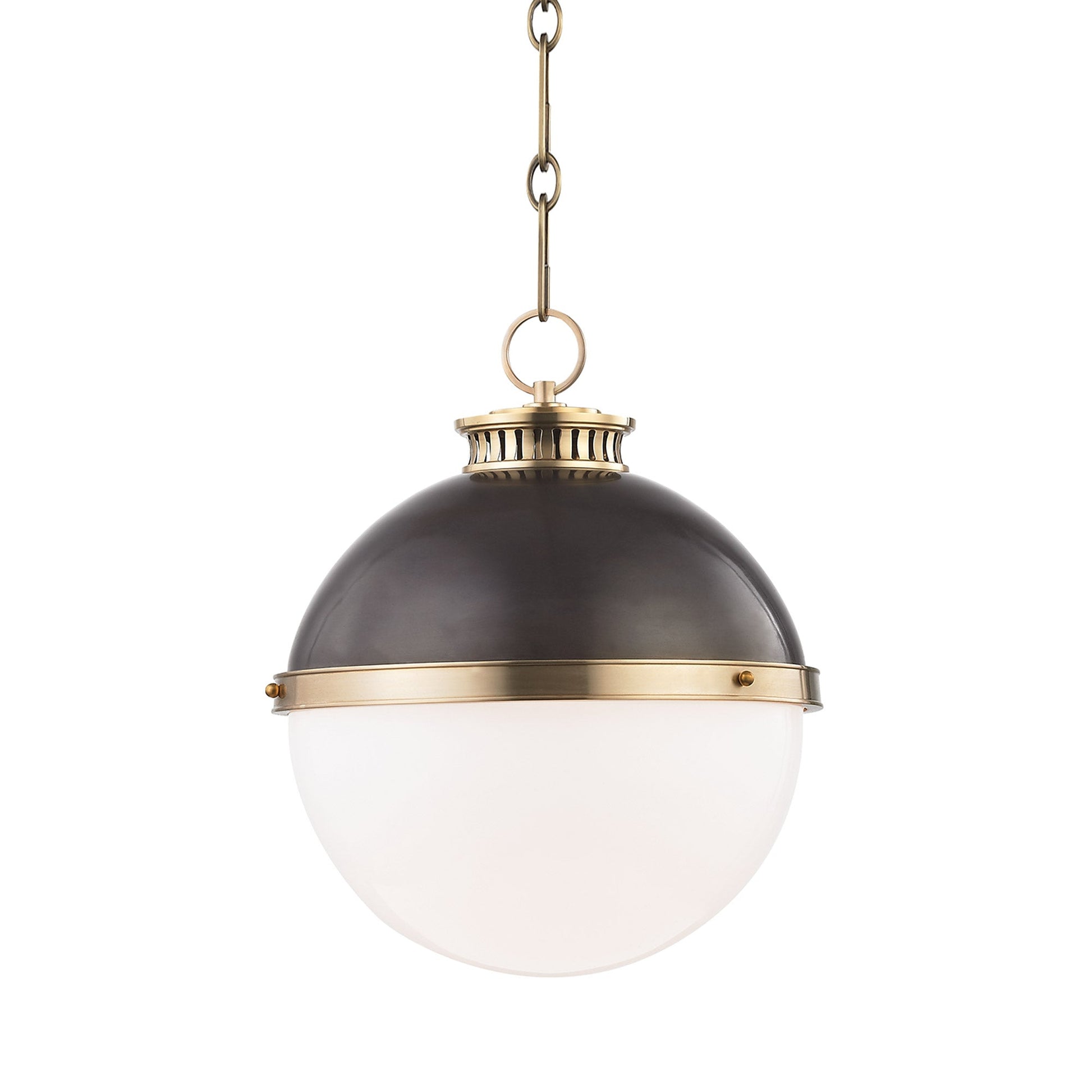 Latham Pendant Light in Aged/Antique Distressed Bronze (Large).