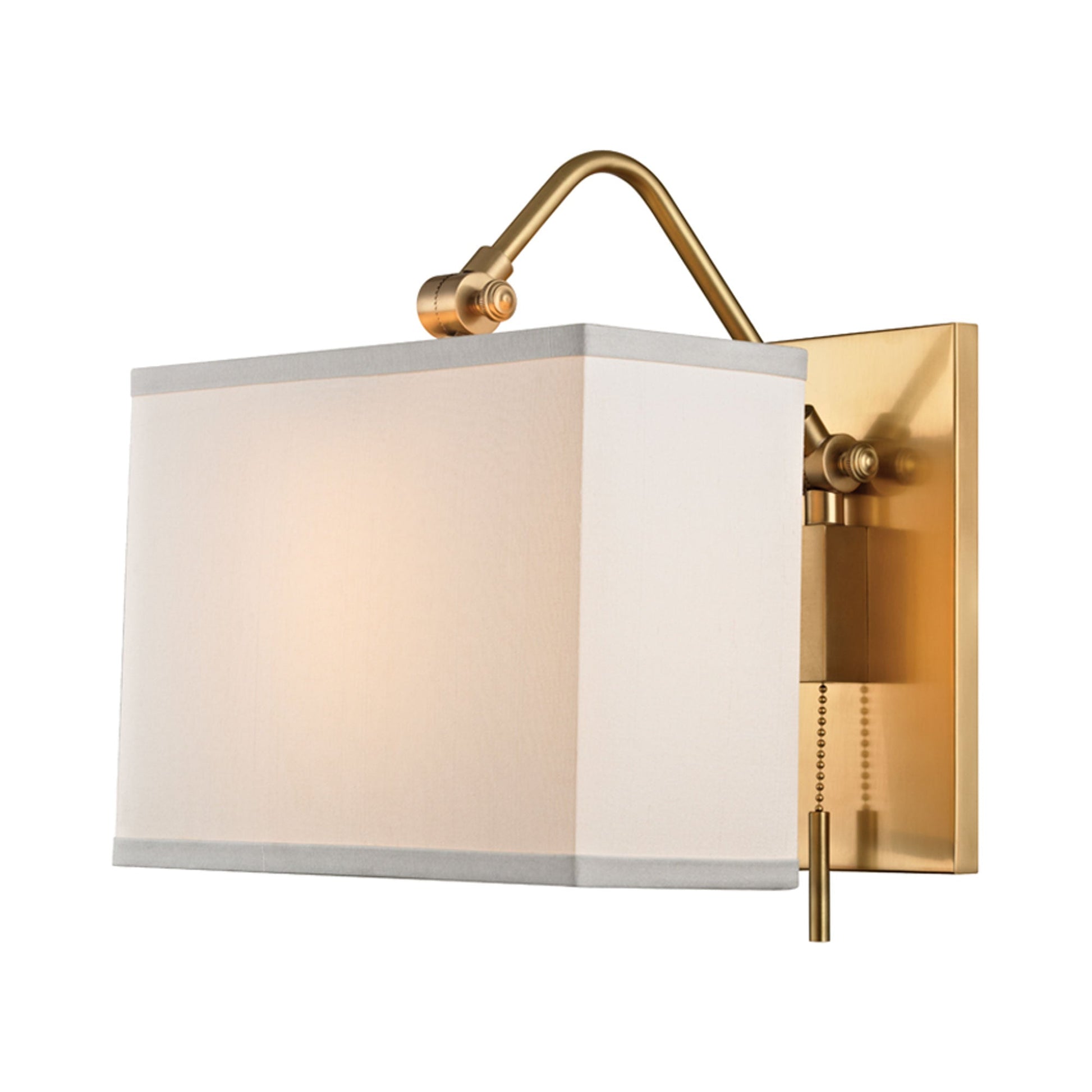 Leyden Wall Light in Aged Brass.