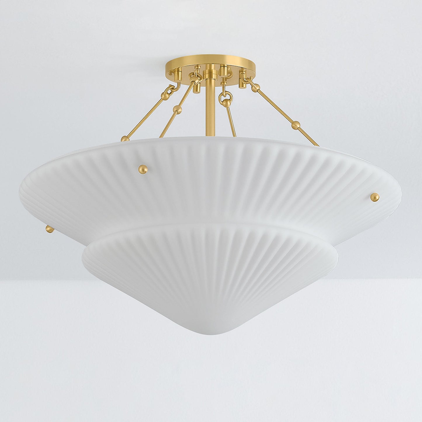 Loburn Semi Flush Mount Ceiling Light in Detail.