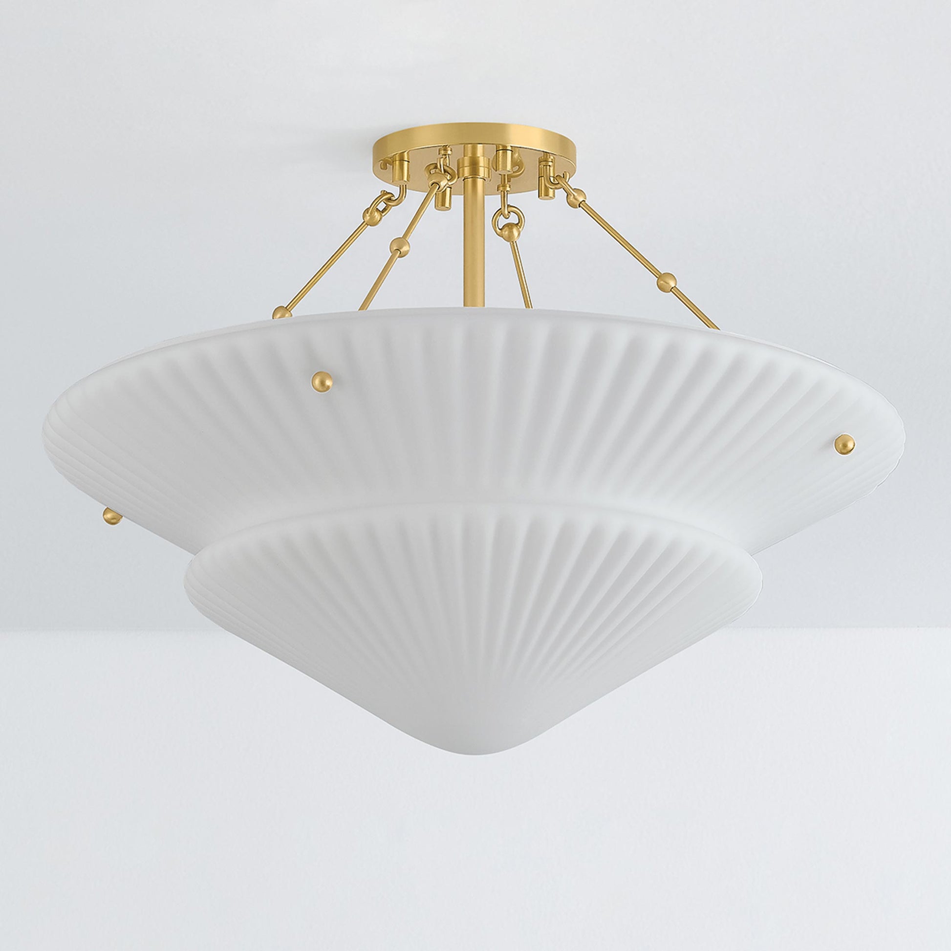 Loburn Semi Flush Mount Ceiling Light in Detail.