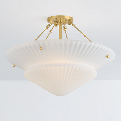 Loburn Semi Flush Mount Ceiling Light in Detail.