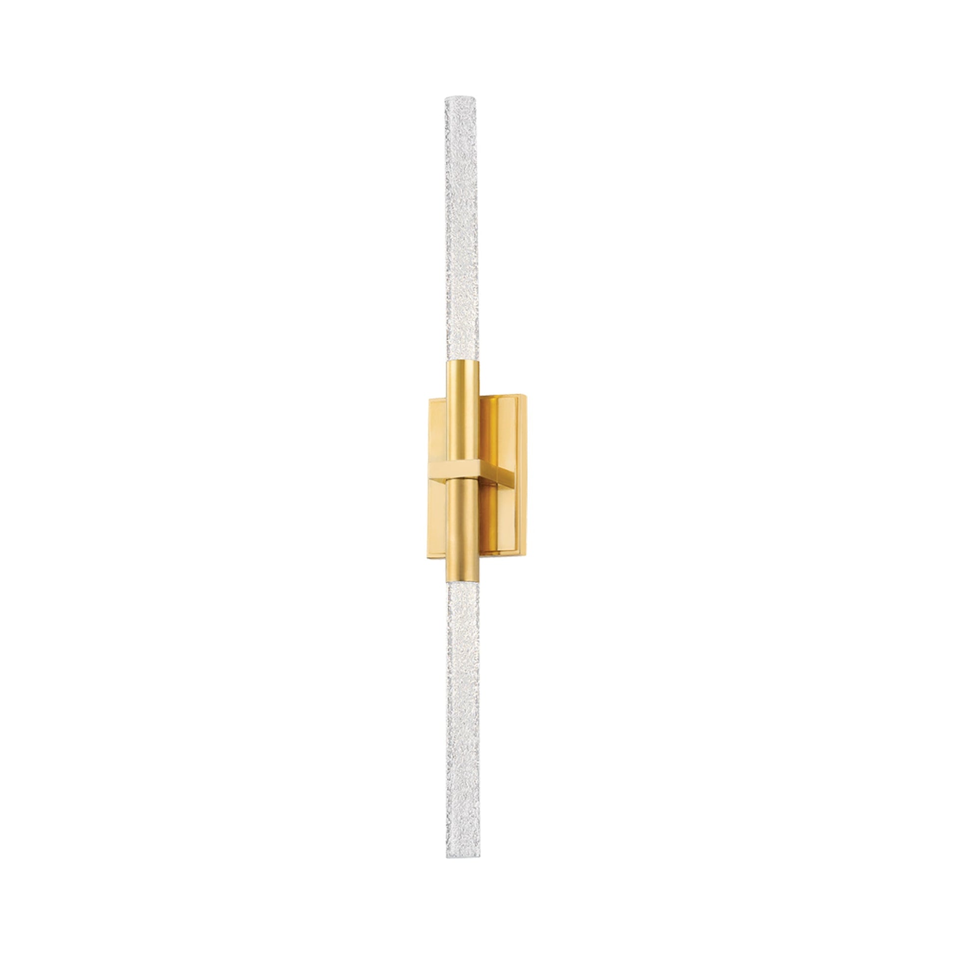 Millerton LED Wall Light in Aged Brass.