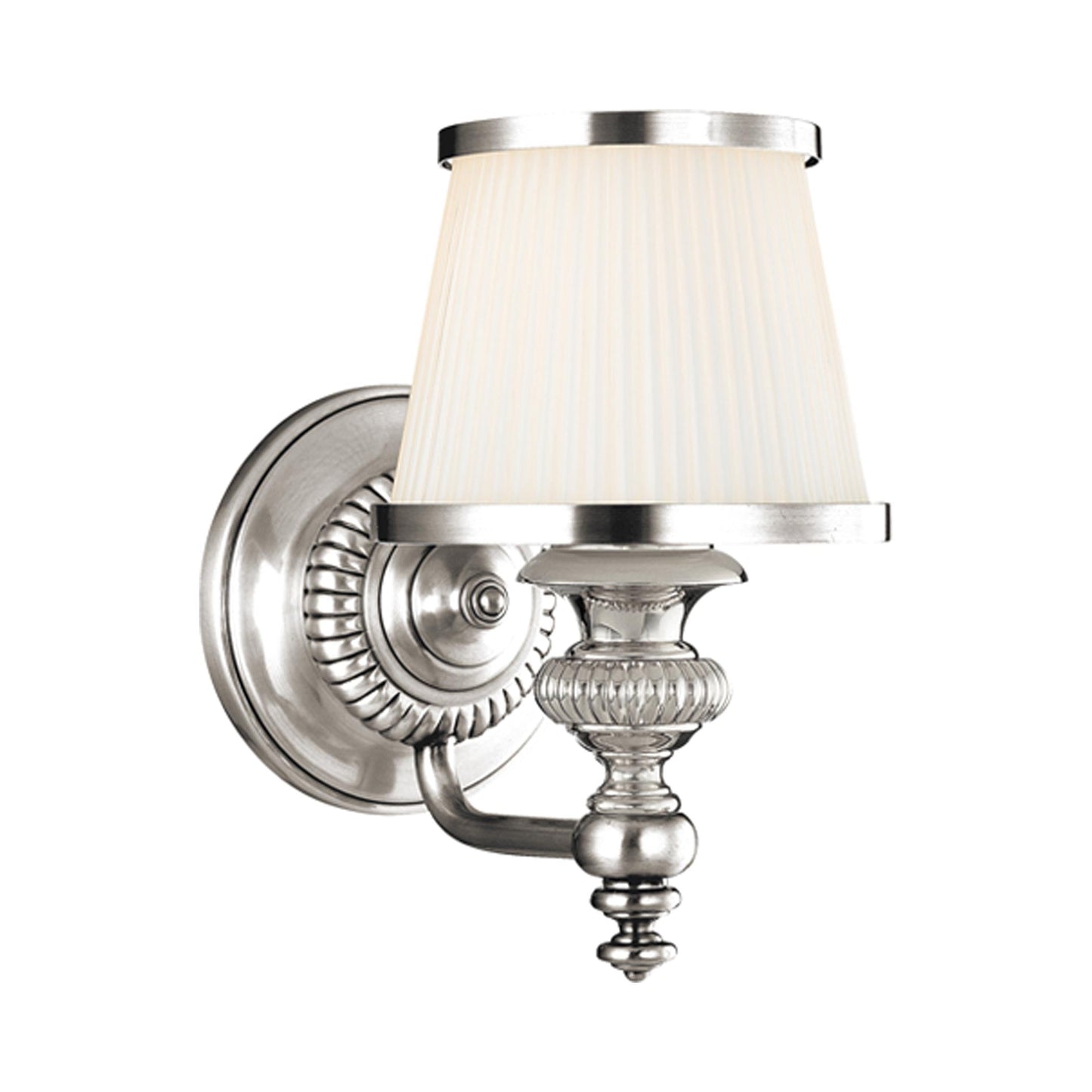 Milton Bath Vanity Light in Polished Nickel (1-Light).