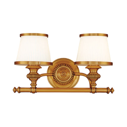 Milton Bath Vanity Light in Flemish Brass (2-Light).