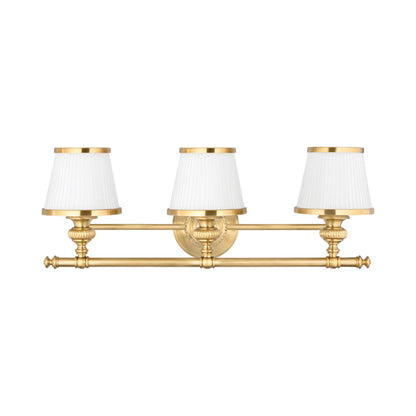 Milton Bath Vanity Light in Flemish Brass (3-Light).