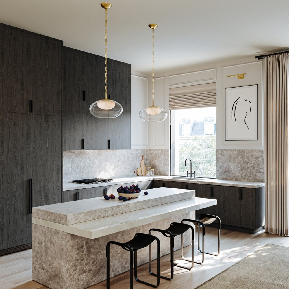 Moore LED Pendant Light in kitchen.