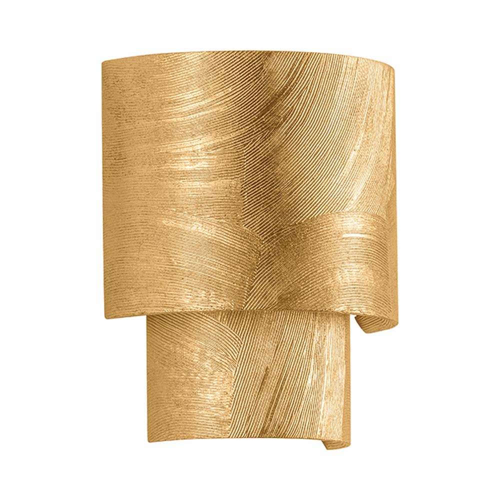 Moray Wall Light in Vintage Gold Leaf.