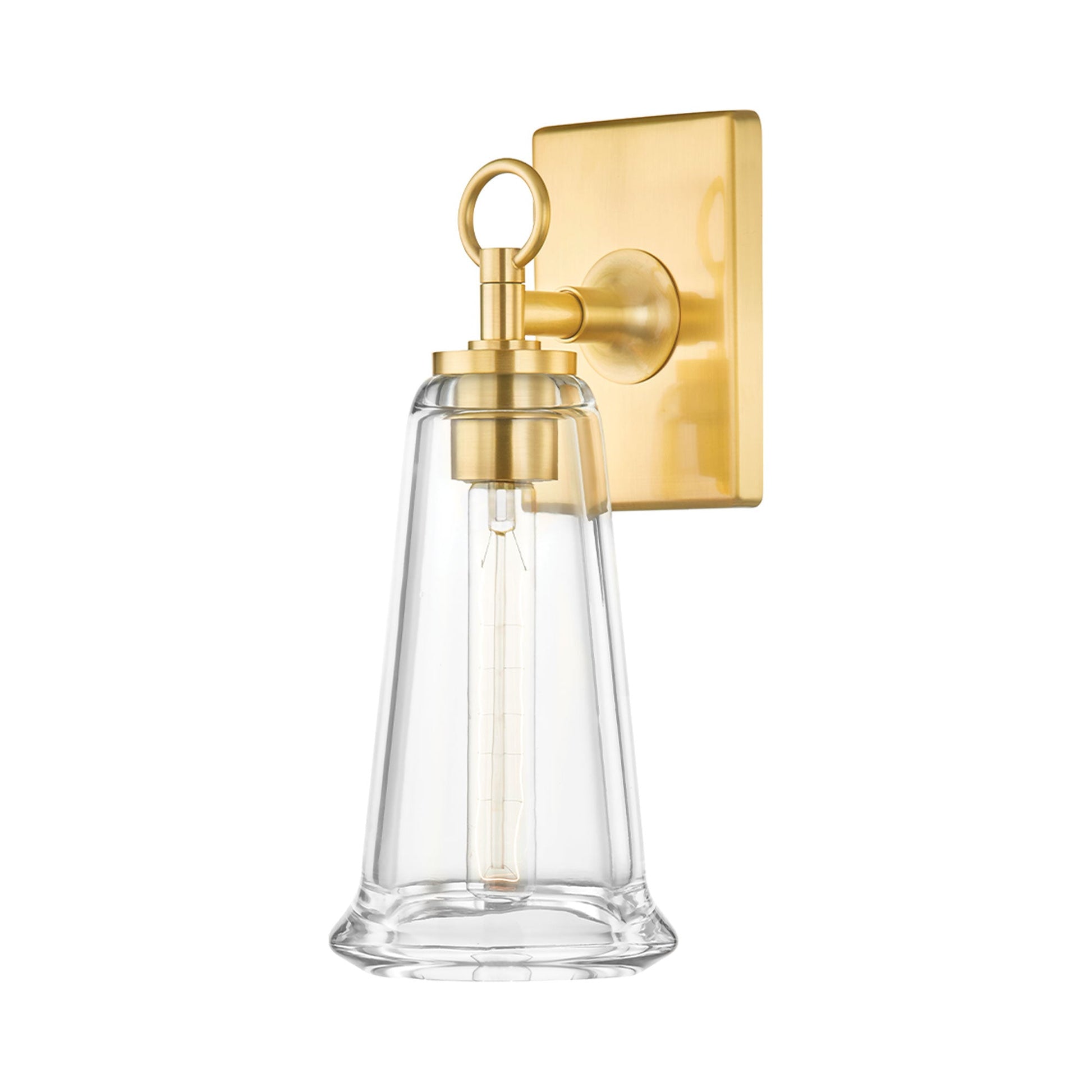 Newfield Wall Light in Aged Brass (75W).