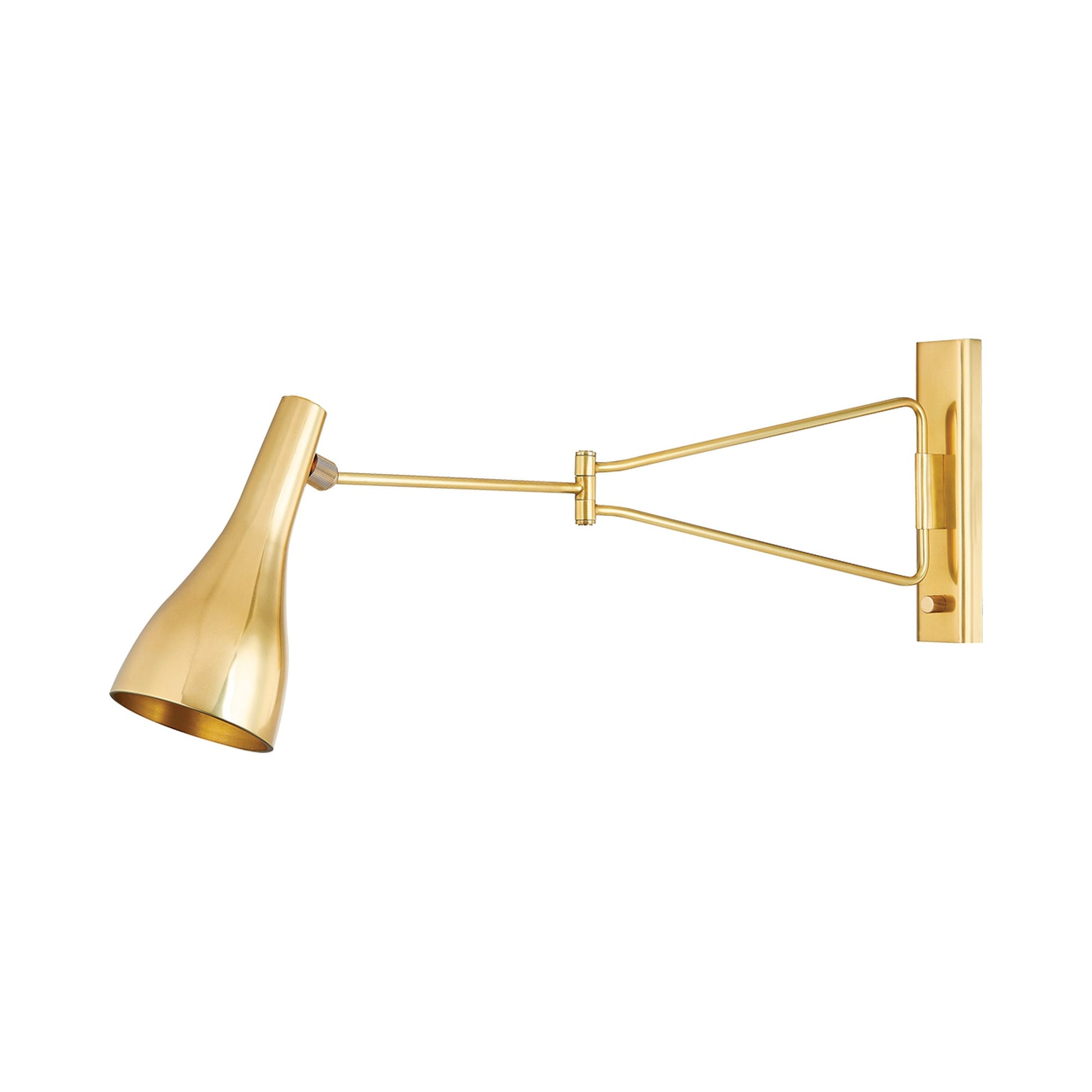 Northford Wall Light in Aged Brass.